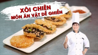 Cách làm Xôi chiên - Món ăn vặt dễ nghiền | Nấu Ăn Ngon