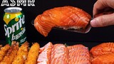 Oversized salmon sushi & sashimi & bibimbap