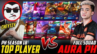 SEASON 18 TOP PLAYERS vs. FULL SQUAD AURA PH ~ MOBILE LEGENDS