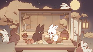 【脑袋是只猫】玉兔捣药