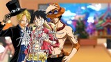 One Piece React! Luffy, Ace and Sabo react to ALL Mugiwaras! |• one piece React •| past eras