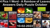 4 Pics 1 Word - A Rainbow of Leaves - 02 October 2022 - Answer Daily Puzzle + Bonus Puzzle