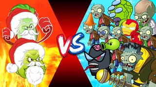 Peashooter + FNF Boyfriend Santa Reinder Vs Huge wave Zombies - Compilation