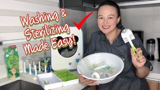 HOW TO WASH AND STERILIZE BABY BOTTLES | Nins Po