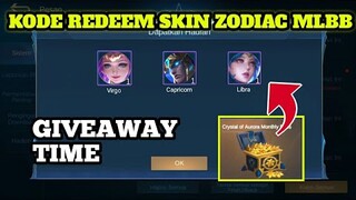 KODE REDEEM SKIN ZODIAC MOBILE LEGENDS!!! GIVEAWAY 1100 CRYSTAL AURORA