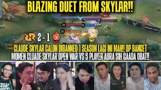 BLAZING DUET FROM CLAUDE RRQ SKYLAR!! REAKSI STREAMER RRQ HOSHI 2-1 AURA FIRE MPL ID S13!