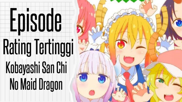Episode Kobayashi-san Chi no Maid Dragon dengan Rating Tertinggi