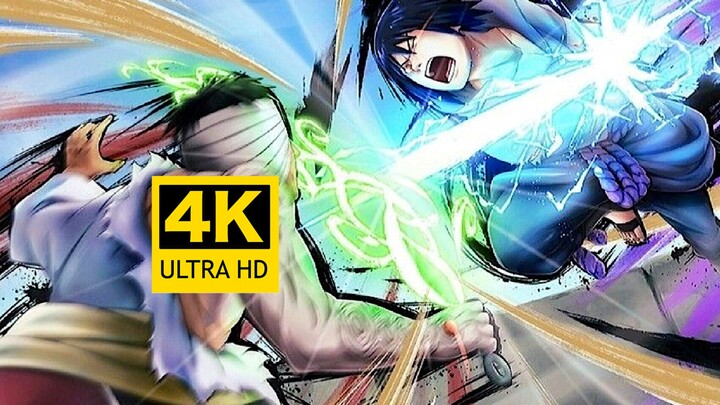 《4K 60FPS》团藏陨落，根瓦解！佐助VS团藏