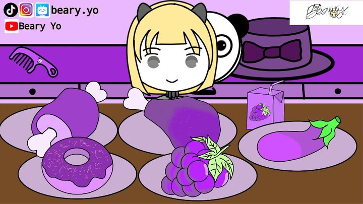 mukbang purple food