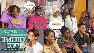 MCs falling for Kim Taehyung (BTS V) (Reaction)