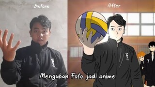 Cara Membuat foto Menjadi Anime Haikyuu | ibis paint x tutorials