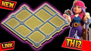 NEW TH12 WAR BASE WITH LINK REPLAY PROOF | ANTI ZAP WITCHES & E-DRAGS | ANTI 3 STAR | CLASH OF CLANS