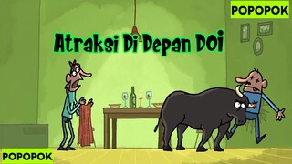 Atraksi di Depan Doi || Animasi Lucu PopoPok