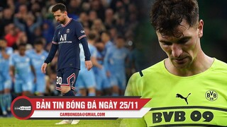 Bản tin ngày 25/11 | PSG thua ngược Man City đầy tiếc nuối; Dortmund phải xuống chơi Europa League