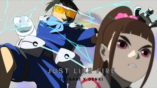 [BORUTO AMV] Tsubaki vs Denki - Just like fire