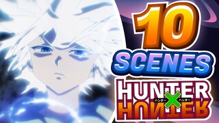 Les 10 MEILLEURES SCÈNES de TOUT L'ANIMÉ HUNTER x HUNTER !