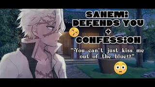 Sanemi defends you & confesses [Flustered sounds] {ASMR Sanemi X Demon Listener}