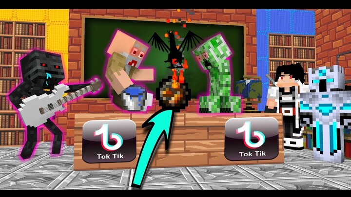 Monster School : Tik Tok crazy apps musically - Minecraft Funny Animation