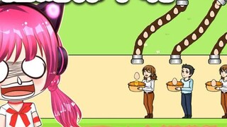 Four people carrying a large basin? This is not drawing a line to catch eggs, it's squeezing the chi