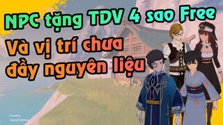 GI | Vị trí 5 NPC cho TDV 4 sao và 2 địa điểm chứa đầy Nguyên liệu cho F2P | NPC Genshin Impact