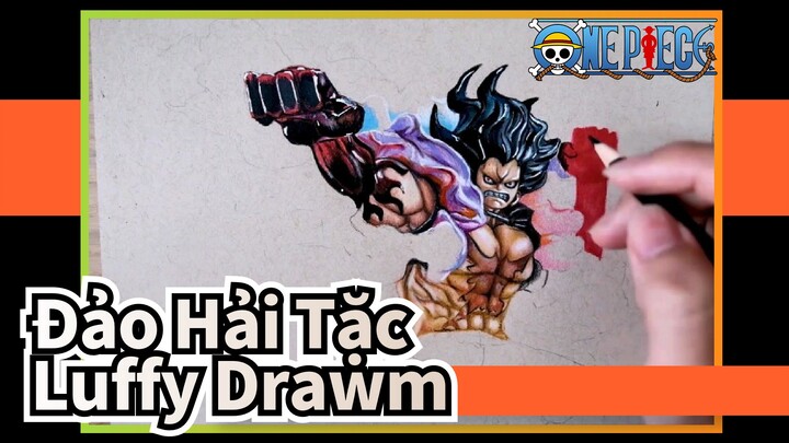 [Đảo Hải Tặc] Vẽ dụng cụ của Luffy - Người rắn thứ tư với bút chì màu