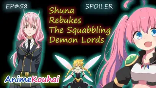 EP#58 | Shuna Rebukes The Squabbling Demon Lords | Tensura Spoiler