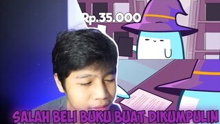 SALAH PILIH BUKU !! REACTION TOPI SIHIR ANIMATION BACA BUKU !!