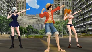 [MMD One Piece] - Luffy Nami Robin - Anpanman