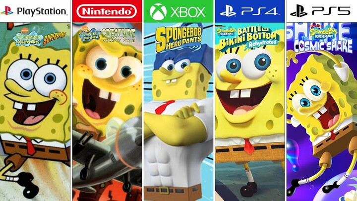 SpongeBob Squarepants Game Evolution 2001 - 2022