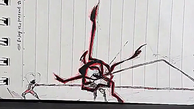 [Animasi yang digambar tangan] Saat Luffy dan Kaji bertarung di atas kertas