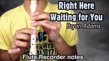 RIGHT HERE WAITING FOR YOU- (By Richard Marx) EASY FLUTE RECORDER LETTER NOTES | CHORDS |TUTORIAL