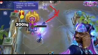 300 IQ Selena Compilation | Epic Skin Selena Virus | Mobile Legends Funny Gameplay