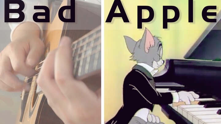 Khi tay guitar chơi Bad Apple cùng Tom và Jerry