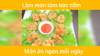 Tôm bọc cốm chiên xù