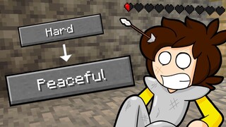 Switching to Peaceful Mode in Minecraft (Animated #shorts)