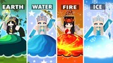 PRINCESSES - EARTH, FIRE, WATER AND ICE - COOL MINECRAFT ANIMATION