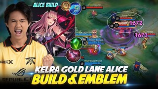 Kelra Alice Gold Lane Build and Emblem in MPL PH Season 14