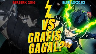 Duel Animasi Terburuk: Blue Lock S2 Lebih Buruk dari Berserk 2016?!