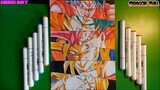 Vẽ biến đổi các trạng thái goku-Drawing Gokus Transformations
