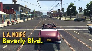 Driving on Beverly Boulevard | 1940s America | L.A. Noire