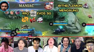 IRITHEL LEMON MANIAC SEMUA BERSORAK!! REACTION STREAMER RRQ VS EVOS SG MSC MATCH 1