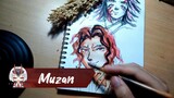 drawing Muzan from demon slayer ✍🏼✨