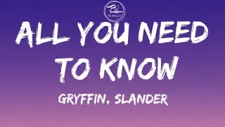 Gryffin, Slander - All You Need To Know (Lyrics)