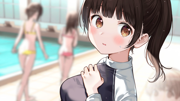 Meet a girl from your class at the swimming pool? This is too embarrassing!