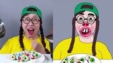 Sô cô la tráng miệng Fondue Mukbang DONA  |||  troll..i don't draw