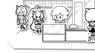 "Little White/Cat City", not "Little White Cat/City"