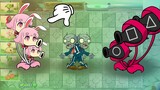 Plants VS Zombies Pink Soldier + Yuni Gacha life + Squidgame Animation