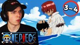 Shanks Is AWESOME... | One Piece FIRST REACTION Episode 3 & 4!