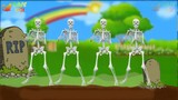 Skeleton Dance | Tengkorak Warna-Warni Menari Setelah diinjak Kucing