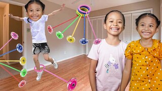 ALUNA DAN AMANDA DAPAT HADIAH HULA HOOP KAKI VIRAL DARI SUBSCRIBERS!! WOW SENANGNYA!!